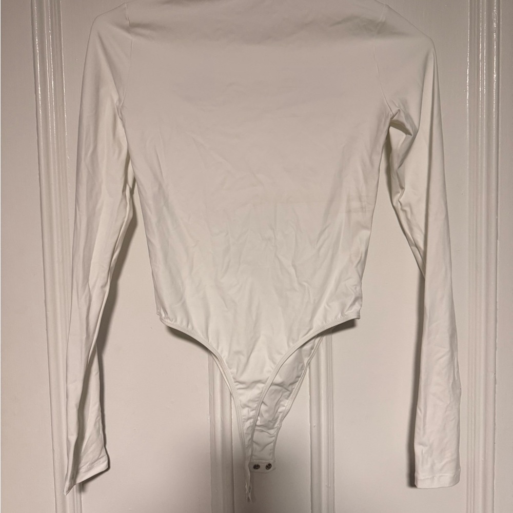 Devil Walking Women’s Long Sleeve White Bodysuit